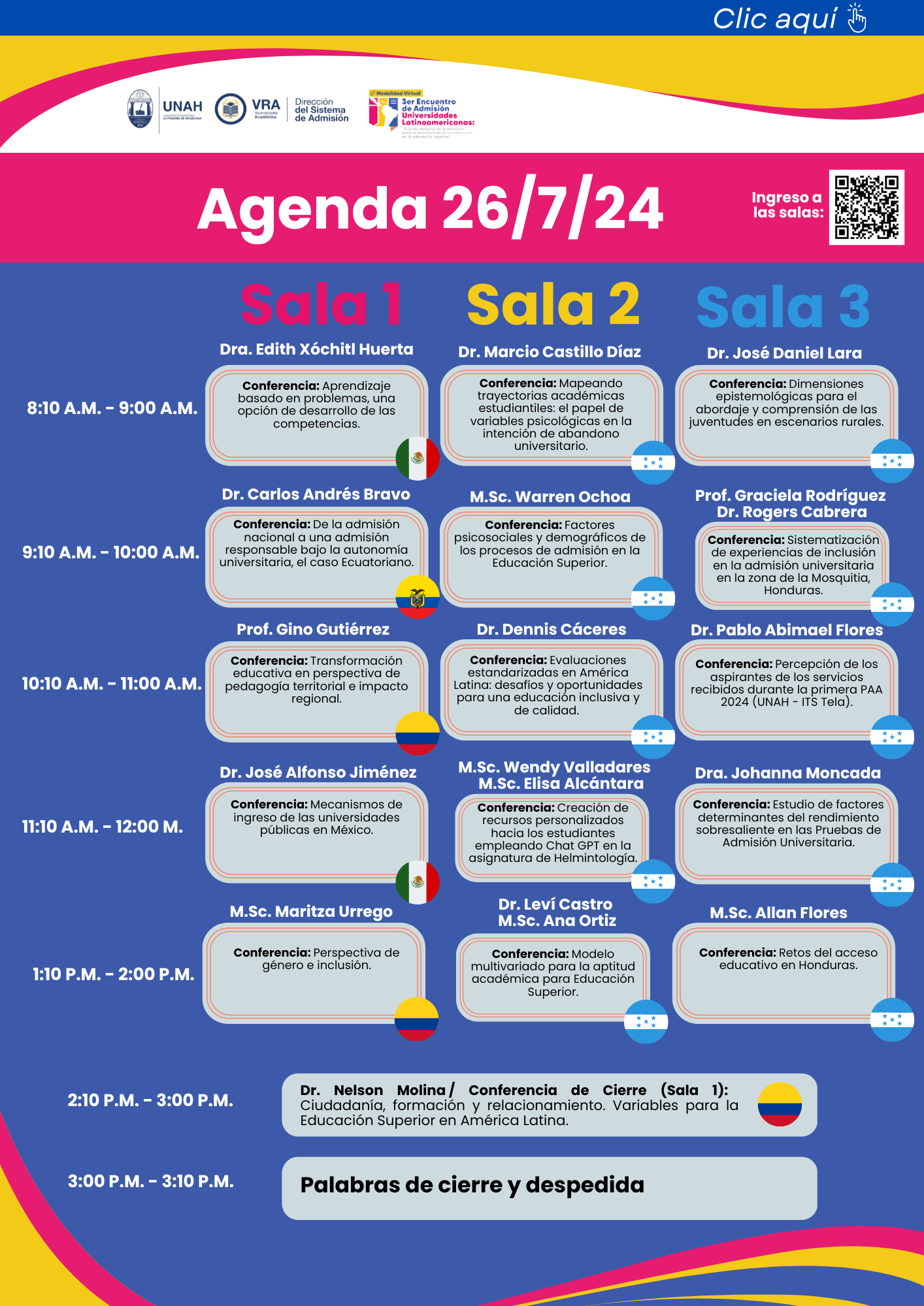 Agenda del evento 2